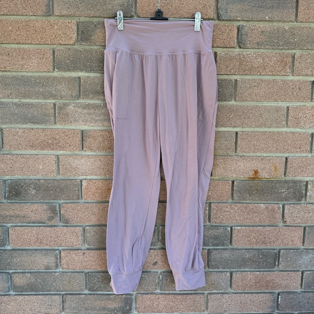 Athleta Salutation Flora Mauve Joggers Size Medium